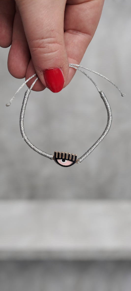 Glitter Bracelet with Pendant | 925 Silver Adjustable Bracelet | Handmade Sailing Rope Glitter Bracelet | Elegant Minimalist Wrist Accessory